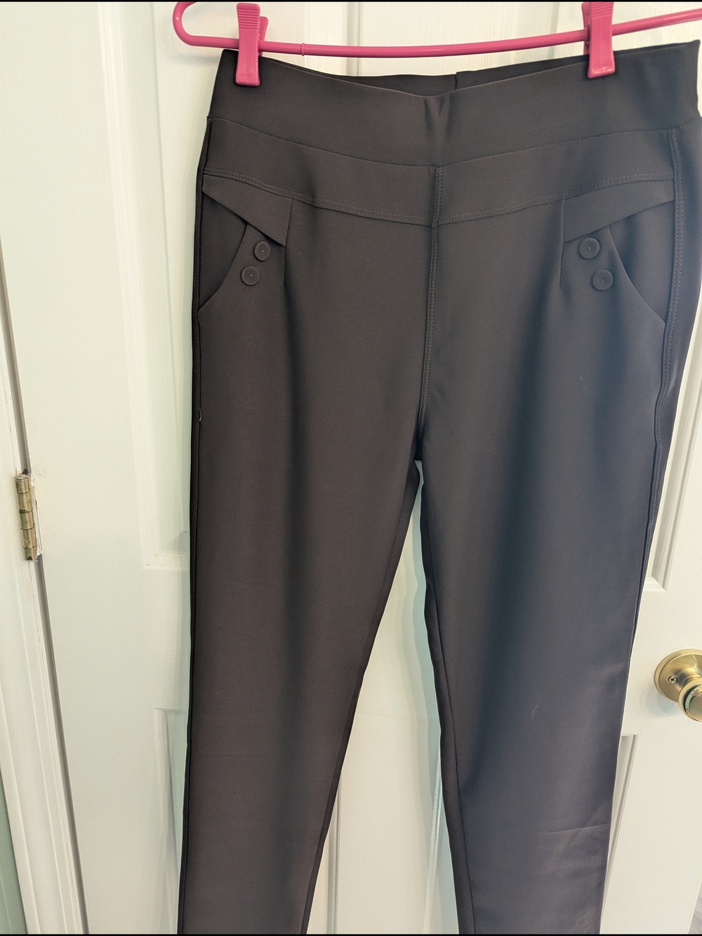 Black Women's Ponte Knit Pull-On Pants